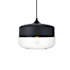 Elegant Lighting Ashwell 10" Wide Pendant Black / Clear