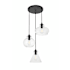 Elegant Lighting Destry 3 Light 19" Wide Multi Light Pendant Black / Clear