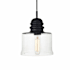 Elegant Lighting Kenna 7" Wide Mini Pendant Black / Clear