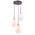 Elegant Lighting Gene 3 Light 17" Wide Multi Light Pendant with Frosted Glass Black