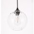 Elegant Lighting Cashel Single Light 8" Wide Mini Pendant Black