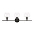 Elegant Lighting Collier 3 Light 28" Wide Vanity Light Black