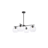 Elegant Lighting Opus 4 Light 31" Wide Pendant Black
