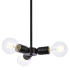 Elegant Lighting Reyes 3 Light 8" Wide Mini Pendant Black