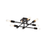 Elegant Lighting Script 8 Light 19" Wide Semi-Flush Ceiling Fixture Black
