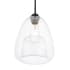Elegant Lighting Kason Single Light 8" Wide Mini Pendant Black