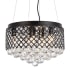 Elegant Lighting Tully 6 Light 16" Wide Crystal Pendant with Clear Crystal Accents Black