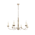 Elegant Lighting Merritt 6 Light 40" Wide Taper Candle Chandelier Weathered Dove