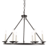 Elegant Lighting Maine 6 Light 26" Wide Taper Candle Chandelier Black