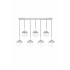 Elegant Lighting Eclipse 7 Light 54" Wide Linear Pendant with Clear Glass Chrome