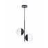 Elegant Lighting Eclipse 2 Light 17" Wide Pendant with Clear Glass Black