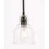 Elegant Lighting Pierce Single Light 6" Wide Mini Pendant Black