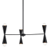 Elegant Lighting Cade 6 Light 34" Wide Chandelier Black