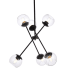 Elegant Lighting Axl 6 Light 24" Wide Sputnik Chandelier with Clear Glass Shades Black