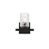 Elegant Lighting Cassie 8" Tall Bathroom Sconce Black / Clear