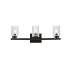 Elegant Lighting Cassie 3 Light 24" Wide Vanity Light Black / Clear