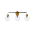 Elegant Lighting Hanson 3 Light 28" Wide Vanity Light Black / Brass / Clear