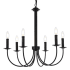 Elegant Lighting Brielle 6 Light 26" Wide Taper Candle Style Chandelier Black