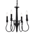 Elegant Lighting Flynx 4 Light 17" Wide Taper Candle Pendant Black