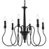 Elegant Lighting Flynx 6 Light 26" Wide Taper Candle Style Chandelier Black