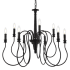 Elegant Lighting Flynx 9 Light 31" Wide Taper Candle Style Chandelier Black