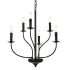 Elegant Lighting Westley 6 Light 24" Wide Taper Candle Style Chandelier Black