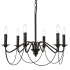 Elegant Lighting Westley 6 Light 24" Wide Taper Candle Style Chandelier Black