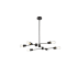 Elegant Lighting Xavier 6 Light 31" Wide Sputnik Chandelier Black