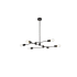 Elegant Lighting Xavier 6 Light 35" Wide Sputnik Chandelier Black