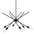 Elegant Lighting Armin 6 Light 32" Wide Sputnik Chandelier Black