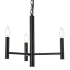 Elegant Lighting Carmella 3 Light 17" Wide Taper Candle Pendant Black