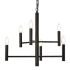 Elegant Lighting Carmella 6 Light 22" Wide Taper Candle Style Chandelier Black
