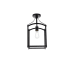 Elegant Lighting Janet 10" Wide Semi-Flush Lantern Ceiling Fixture Black