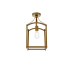 Elegant Lighting Janet 10" Wide Semi-Flush Lantern Ceiling Fixture Brass