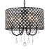 Elegant Lighting Elise 4 Light 17" Wide Crystal Pendant with Clear Royal Cut Crystals Black