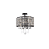 Elegant Lighting Elise 4 Light 17" Wide Semi-Flush Drum Ceiling Fixture with Clear Royal Cut Crystals Black