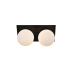 Elegant Lighting Jillian 2 Light 8" Tall Bathroom Sconce Black / Frosted White