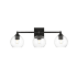 Elegant Lighting Eero 3 Light 25" Wide Vanity Light Black / Clear