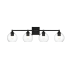Elegant Lighting Eero 4 Light 33" Wide Vanity Light Black / Clear