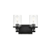 Elegant Lighting Thane 2 Light 12" Wide Vanity Light Black / Clear