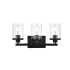 Elegant Lighting Thane 3 Light 18" Wide Vanity Light Black / Clear