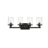 Elegant Lighting Thane 4 Light 25" Wide Vanity Light Black / Clear