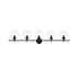 Elegant Lighting Jaelynn 5 Light 10" Tall Bathroom Sconce Black / Clear