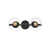 Elegant Lighting Rogelio 2 Light 7" Tall Bathroom Sconce Black / Clear