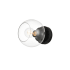 Elegant Lighting Rogelio 7" Tall Bathroom Sconce Black / Clear