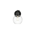 Elegant Lighting Kai 11" Tall Bathroom Sconce Black / Clear