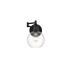 Elegant Lighting Davian 9" Tall Wall Sconce Black / Clear