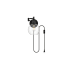 Elegant Lighting Caspian 9" Tall Plug-In Wall Sconce Black / Clear