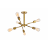 Elegant Lighting Axel 6 Light 17" Wide Semi-Flush Ceiling Fixture Brass