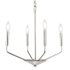 Elegant Lighting Enzo 4 Light 18" Wide Taper Candle Chandelier Chrome